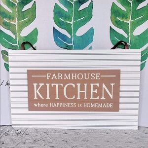 ♥️Farmhouse Kitchen Wall Sign - White and Pale Pink